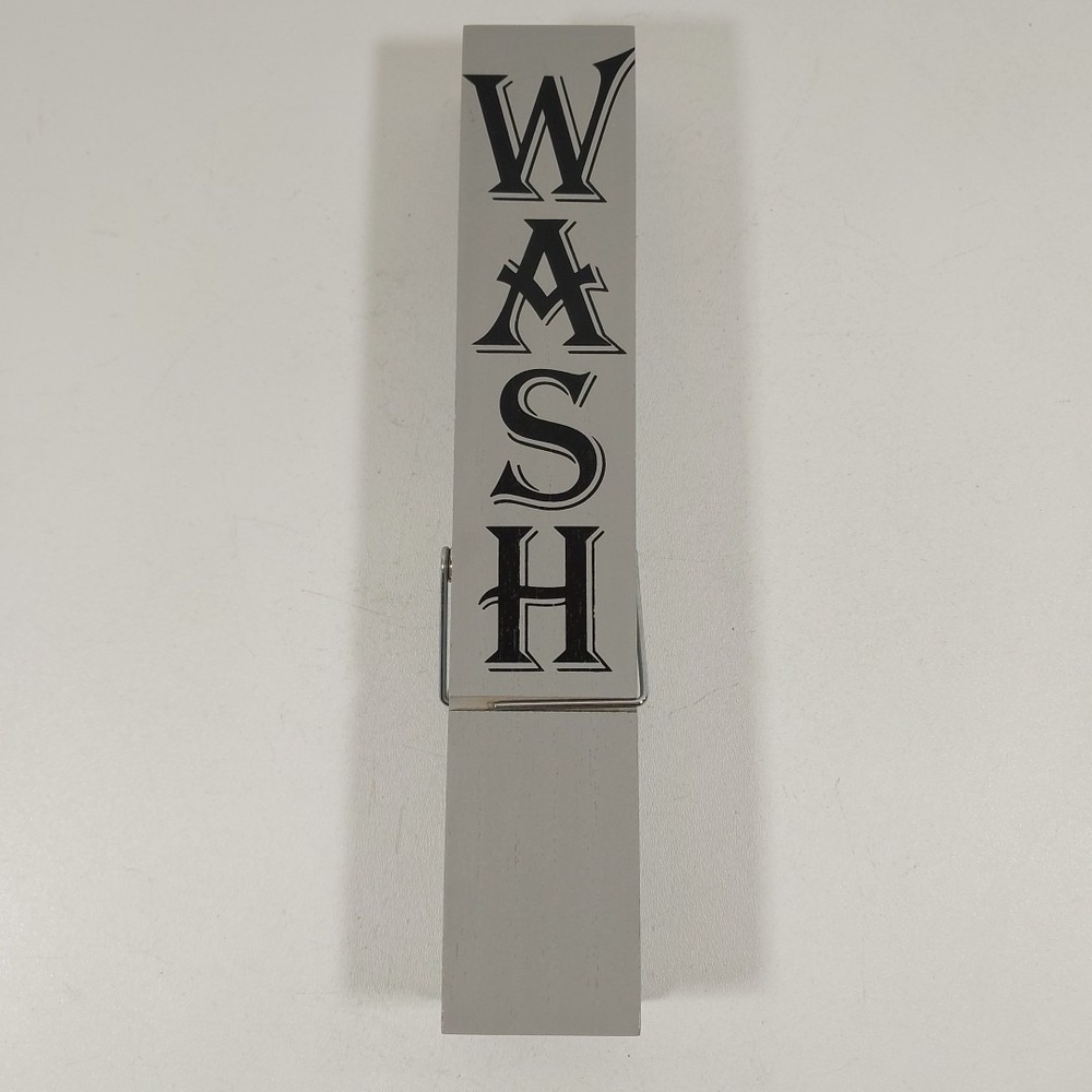 Large Clothes Wash Pins Home Decor Hanger Wall Mount Farmhouse Rustic Charm Gray